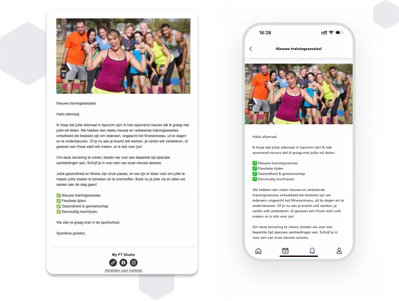Group of athletic people in colorful outfits during outdoor fitness training